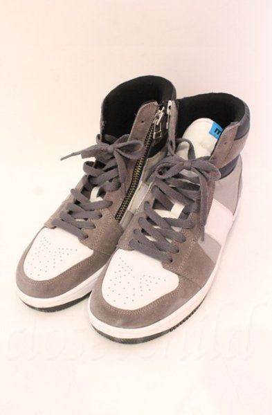 画像1: MSML / SUEDE ZIP SNEAKER スニーカー 25ｃｍ グレー O-25-11-06-041-MM-sho-YM-OS (1)