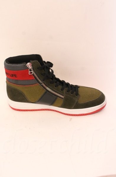 画像5: MSML / SUEDE ZIP SNEAKER スニーカー 27cm カーキ O-25-11-06-042-MM-sho-YM-OS (5)