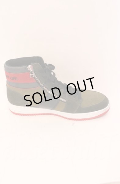 画像5: MSML / SUEDE ZIP SNEAKER スニーカー 27cm カーキ O-25-11-06-042-MM-sho-YM-ZT-S003 (5)