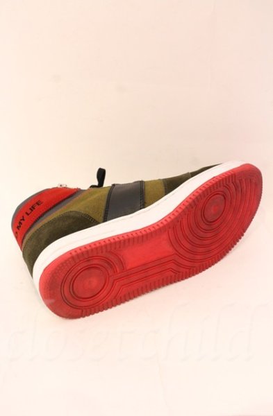 画像6: MSML / SUEDE ZIP SNEAKER スニーカー 27cm カーキ O-25-11-06-042-MM-sho-YM-OS (6)