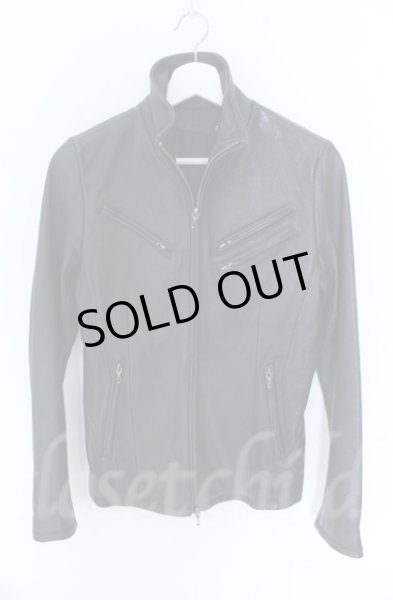 画像2: FUGA / Wisteria ゴートレザーシングルライダースジャケット 44 ブラック O-25-11-06-001-FU-ja-YM-OS (2)