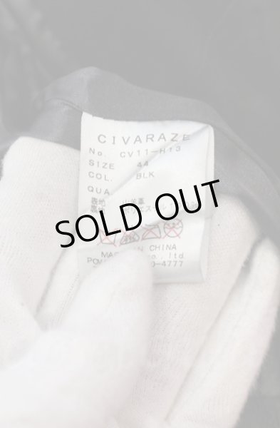 画像5: CIVARIZE / ゴートレザースタッズダブルライダースベスト 44 ブラック O-25-11-06-004-CI-to-YM-OS (5)