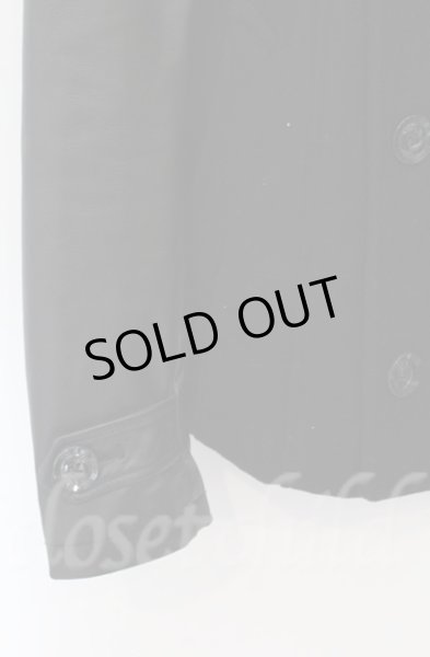 画像2: FUGA / Lucifer レザー切り替えメルトンPコート 44 ブラック O-25-11-06-005-FU-ou-YM-OS (2)