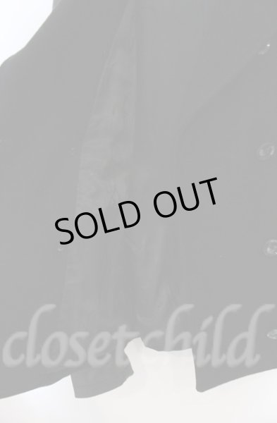 画像5: FUGA / Lucifer レザー切り替えメルトンPコート 44 ブラック O-25-11-06-005-FU-ou-YM-OS (5)