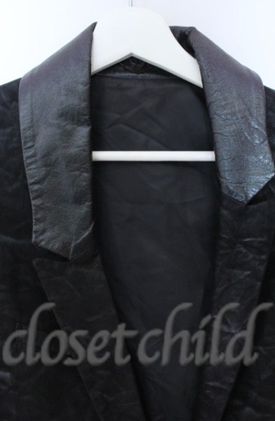 画像2: IFSIXWASNINE / JK-W PEAK+SKL ラムヌバックグリッターテーラードジャケット レディース1 グリーンラメｘブラック O-25-11-06-007-IF-ja-YM-OS (2)