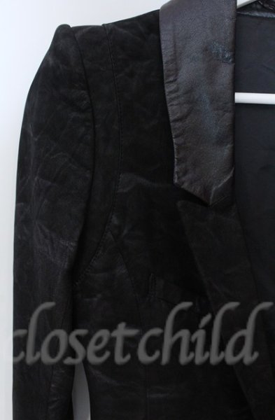 画像3: IFSIXWASNINE / JK-W PEAK+SKL ラムヌバックグリッターテーラードジャケット レディース1 グリーンラメｘブラック O-25-11-06-007-IF-ja-YM-OS (3)