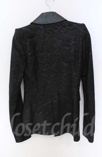 画像7: IFSIXWASNINE / JK-W PEAK+SKL ラムヌバックグリッターテーラードジャケット レディース1 グリーンラメｘブラック O-25-11-06-007-IF-ja-YM-OS (7)