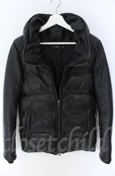 画像2: CIVARIZE / Spacewalkゴートレザーダウンジャケット 44 ブラック O-25-11-06-002-CI-ou-YM-OS (2)