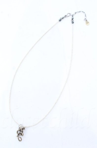 画像1: gunda / G SMALL NK ネックレス  ゴールドｘホワイト O-25-11-08-025-gu-ac-YM-OS (1)