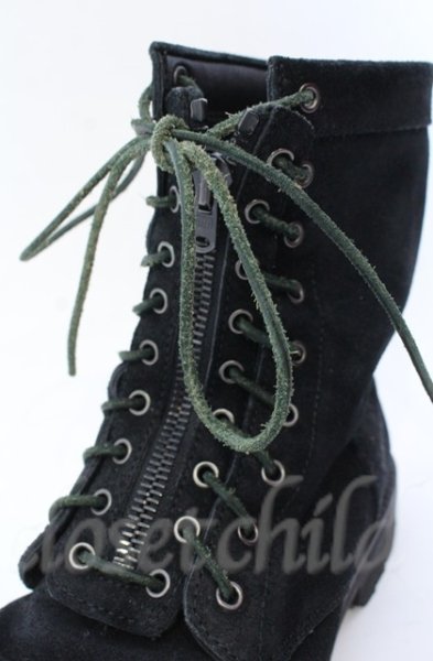 画像2: Moonage Devilment / コーティングファイヤーマンブーツ 40（約26.5cm） ブラックｘグリーン O-25-11-08-026-Mo-sho-YM-OS (2)