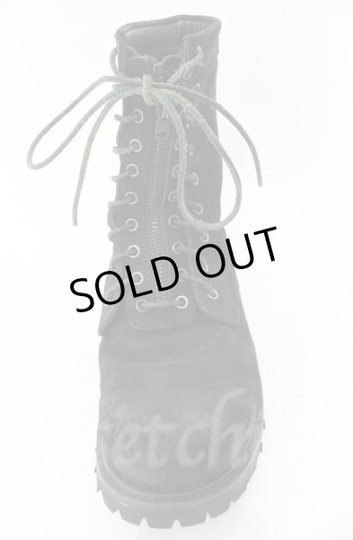 画像4: Moonage Devilment / コーティングファイヤーマンブーツ 40（約26.5cm） ブラックｘグリーン O-25-11-08-026-Mo-sho-YM-ZT1111M (4)