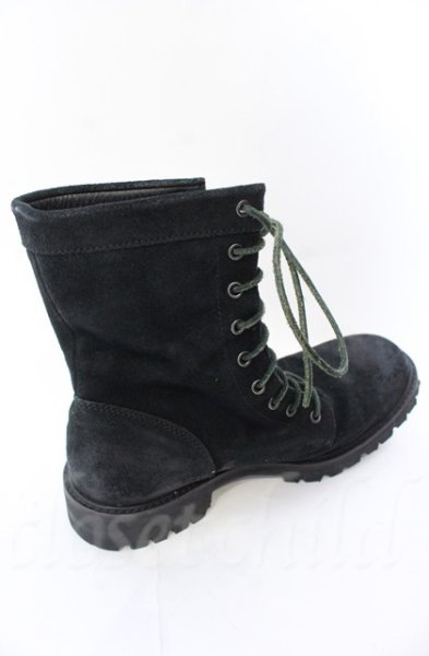 画像8: Moonage Devilment / コーティングファイヤーマンブーツ 40（約26.5cm） ブラックｘグリーン O-25-11-08-026-Mo-sho-YM-OS (8)