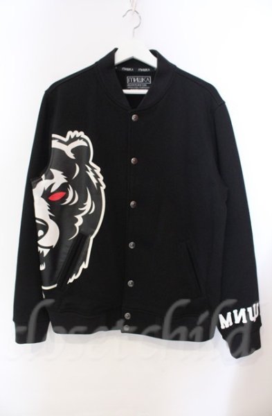 画像1: MISHKA / ベアデザインスタジャン L ブラック O-25-11-08-004-KU-ou-YM-OS (1)