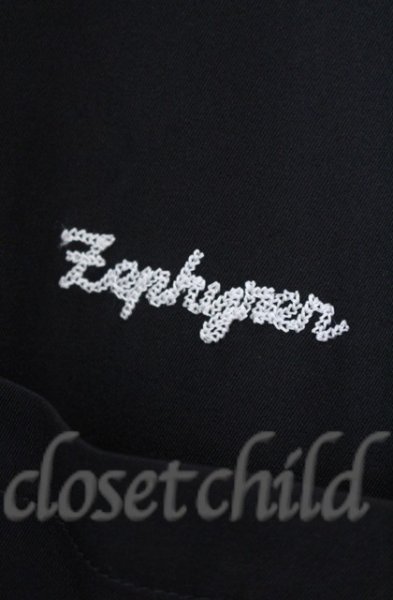 画像2: Zephyren / バックプリントツイルシャツ XL ブラック O-25-11-08-005-Ze-sh-YM-OS (2)