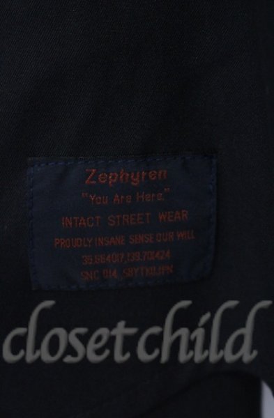 画像3: Zephyren / バックプリントツイルシャツ XL ブラック O-25-11-08-005-Ze-sh-YM-OS (3)