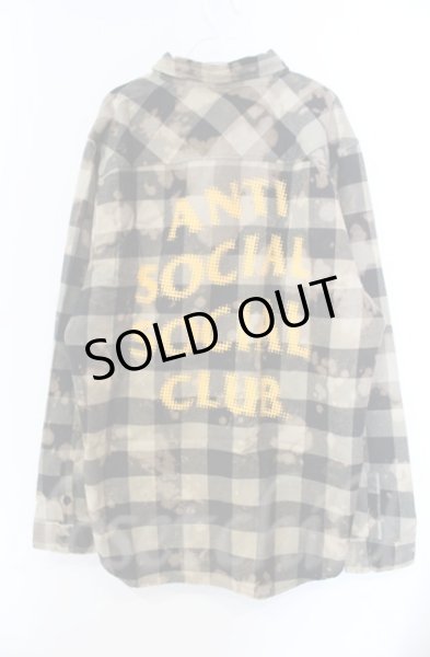 画像2: ANTI SOCIAL SOCIAL CLUB / ムラ染めブロックチェックシャツ XL ブラウン O-25-11-08-006-AS-sh-YM-ZT150 (2)