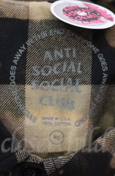 画像3: ANTI SOCIAL SOCIAL CLUB / ムラ染めブロックチェックシャツ XL ブラウン O-25-11-08-006-AS-sh-YM-OS (3)