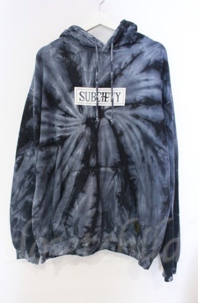 画像1: Subciety / タイダイ染めボックスロゴパーカー L ブルー O-25-11-08-007-KU-to-YM-OS (1)