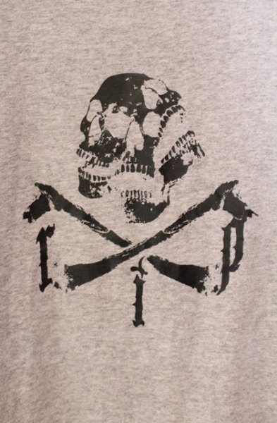 画像2: RIP DESIGN WORXX / スカルプリントBIG Tシャツ  グレー O-25-11-08-008-RI-ts-YM-OS (2)