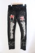 画像1: CIVARIZE / スパンコールリメイク加工スキニーデニムパンツ 42 ブラック O-25-11-08-011-CI-pa-YM-OS (1)