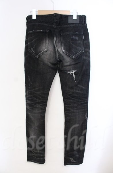 画像3: CIVARIZE / スパンコールリメイク加工スキニーデニムパンツ 42 ブラック O-25-11-08-011-CI-pa-YM-OS (3)