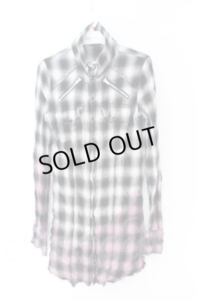 画像1: LGB / SHIRT-G/MID グラデーションシャツ 0（レディース） ブラックｘパープル O-25-11-08-014-LG-sh-YM-ZT160 (1)