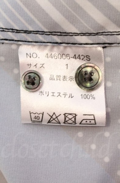 画像5: NO ID. BLACK / ドットストライプロングシャツ 1 ブラックｘブルー O-25-11-08-001-NO-sh-YM-OS (5)