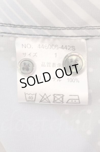 画像5: NO ID. BLACK / ドットストライプロングシャツ 1 ブラックｘブルー O-25-11-08-001-NO-sh-YM-ZT158 (5)