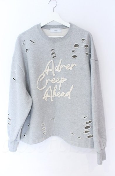 画像1: ADRER / デストロイスウェットトップス L グレー O-25-11-08-016-AD-to-YM-OS (1)