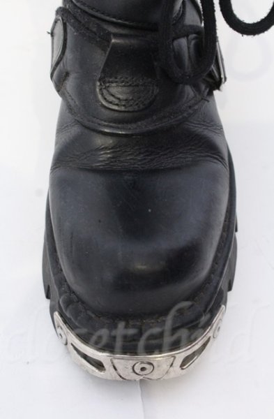 画像4: New Rock / リアクターブーツ 42（27cm） ブラックｘシルバー O-25-11-23-029-NR-sho-YM-OS (4)