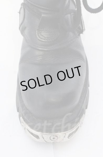 画像4: New Rock / リアクターブーツ 42（27cm） ブラックｘシルバー O-25-11-23-029-NR-sho-YM-OS (4)