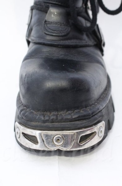 画像5: New Rock / リアクターブーツ 42（27cm） ブラックｘシルバー O-25-11-23-029-NR-sho-YM-OS (5)