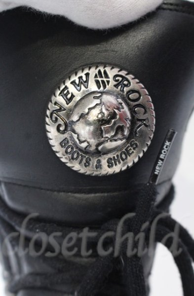 画像6: New Rock / リアクターブーツ 42（27cm） ブラックｘシルバー O-25-11-23-029-NR-sho-YM-OS (6)