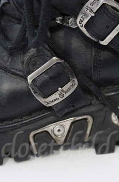 画像8: New Rock / リアクターブーツ 42（27cm） ブラックｘシルバー O-25-11-23-029-NR-sho-YM-OS (8)