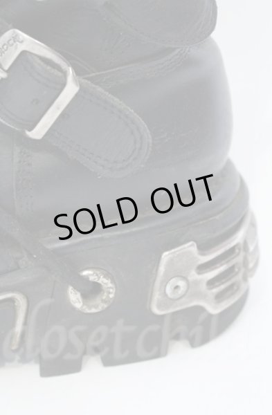 画像9: New Rock / リアクターブーツ 42（27cm） ブラックｘシルバー O-25-11-23-029-NR-sho-YM-OS (9)