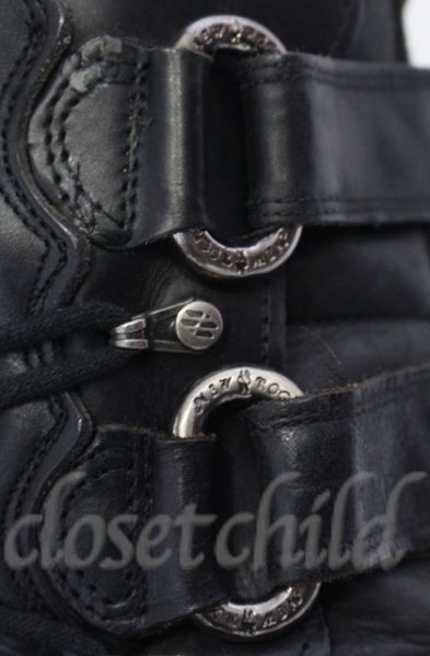 画像10: New Rock / リアクターブーツ 42（27cm） ブラックｘシルバー O-25-11-23-029-NR-sho-YM-OS (10)