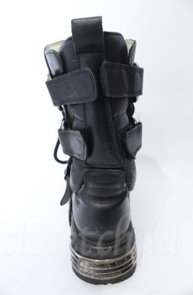 画像12: New Rock / リアクターブーツ 42（27cm） ブラックｘシルバー O-25-11-23-029-NR-sho-YM-OS (12)