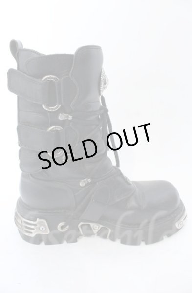 画像14: New Rock / リアクターブーツ 42（27cm） ブラックｘシルバー O-25-11-23-029-NR-sho-YM-OS (14)