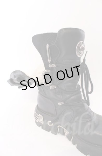 画像17: New Rock / リアクターブーツ 42（27cm） ブラックｘシルバー O-25-11-23-029-NR-sho-YM-OS (17)