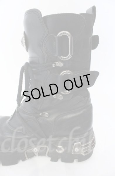 画像21: New Rock / リアクターブーツ 42（27cm） ブラックｘシルバー O-25-11-23-029-NR-sho-YM-OS (21)