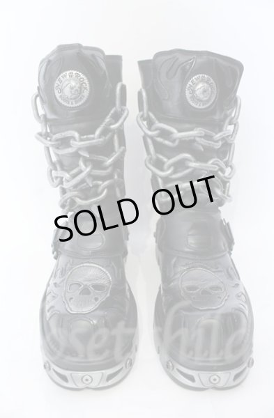 画像2: New Rock / リアクタースパイクチェーンブーツ 44（27.5cm） ブラック O-25-11-23-030-NR-sho-YM-OS (2)