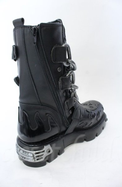 画像9: New Rock / リアクタースパイクチェーンブーツ 44（27.5cm） ブラック O-25-11-23-030-NR-sho-YM-OS (9)
