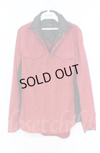 画像1: CIVARIZE / Preludeシワ加工2枚衿レイヤードシャツ 44 レッド O-25-11-23-003-CI-sh-YM-ZT199 (1)