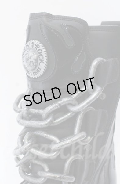 画像18: New Rock / リアクタースパイクチェーンブーツ 44（27.5cm） ブラック O-25-11-23-030-NR-sho-YM-OS (18)