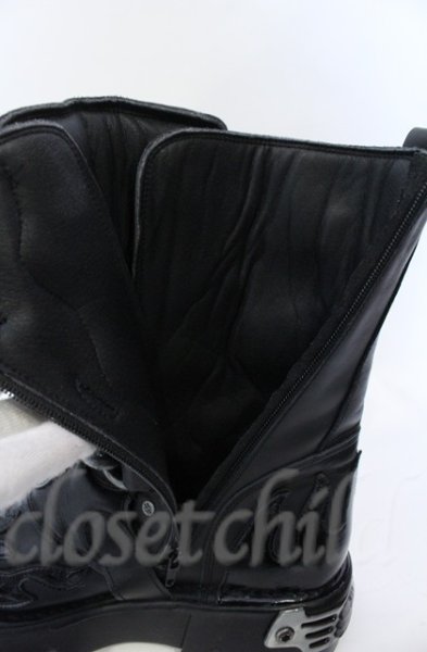 画像20: New Rock / リアクタースパイクチェーンブーツ 44（27.5cm） ブラック O-25-11-23-030-NR-sho-YM-OS (20)