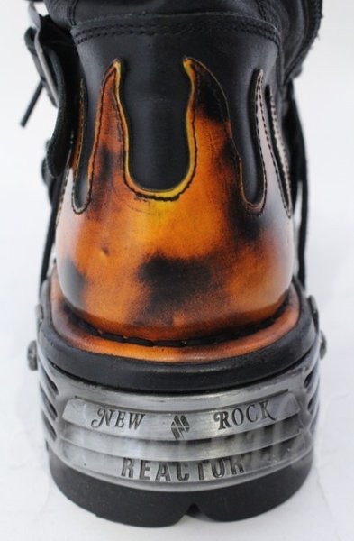 画像7: New Rock / リアクターフレイムブーツ 40（25cm） ブラックｘレッド O-25-11-23-031-NR-sho-YM-OS (7)