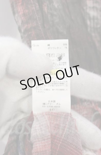 画像5: CIVARIZE / Gravitate ペンキ散らし加工チェックワッシャーロングシャツ 46 レッド O-25-11-23-004-CI-sh-YM-OS (5)