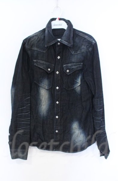 画像1: FUGA / ヴィンテージウォッシュドデニムシャツ 46 インディゴ O-25-11-23-005-FU-sh-YM-OS (1)