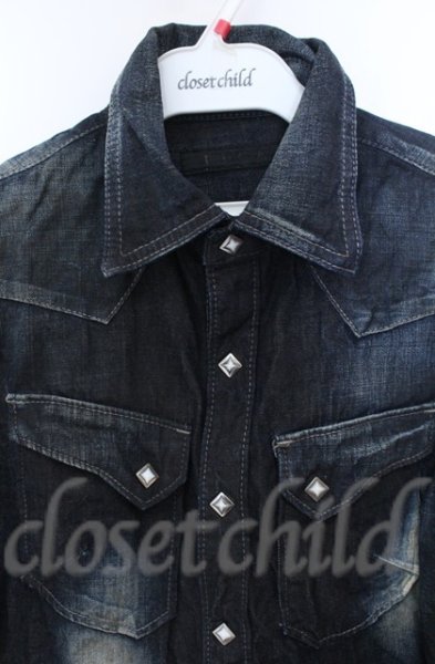 画像2: FUGA / ヴィンテージウォッシュドデニムシャツ 46 インディゴ O-25-11-23-005-FU-sh-YM-OS (2)