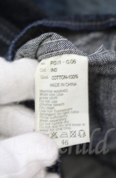 画像4: FUGA / ヴィンテージウォッシュドデニムシャツ 46 インディゴ O-25-11-23-005-FU-sh-YM-OS (4)